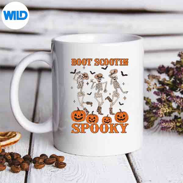 Retro Halloween Cowgirl Ghost Western Boot Scootin Spooky Design for Cricut