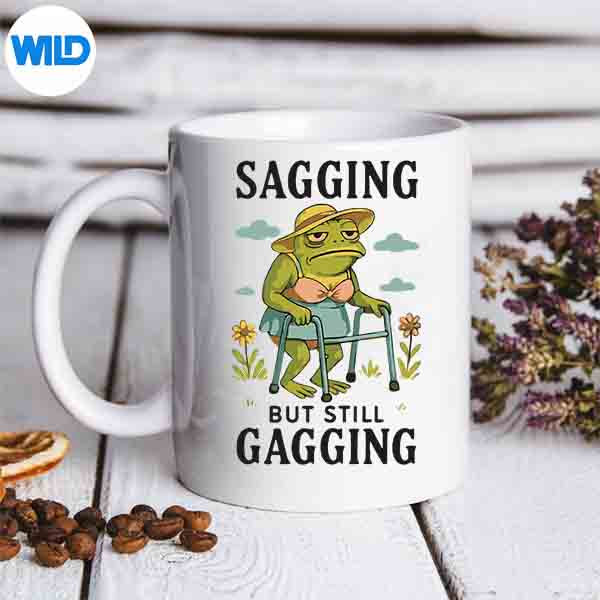 SaggingButStillGaggingFrogMemeEmbarrassingmug