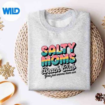 SaltyMomsBeachClubVacationCoastalVintageMatchingsweater