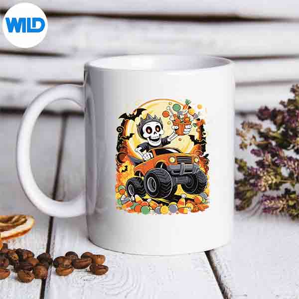 Skeleton Monster Truck Halloween Pumpkin Moon Silhouette SVG PNG 7 SkeletonMonsterTruckHalloweenPumpkinMoonmug