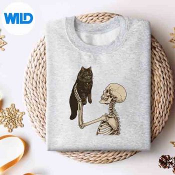 SkeletonWithCatVintagesweater