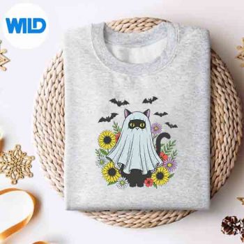 Spooky Black Cat Fall Ghost Cat Halloween PNG SVG for Cricut 4 SpookyBlackCatFallGhostCatHalloweensweater
