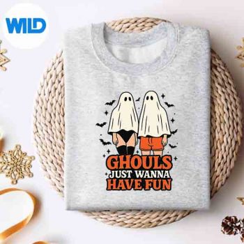 SpookyFreakInTheSheetsHalloweenPunHumorPartysweater