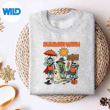 SummerweenSkeletonBeachPartyHalloweenVibessweater