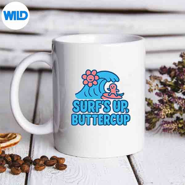 SurfsUpButtercupSummerBeachmug