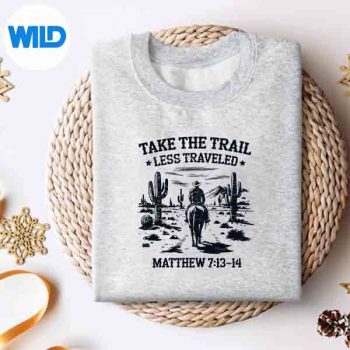 TakeTheTrailLessTraveledWesternCowVbssweater
