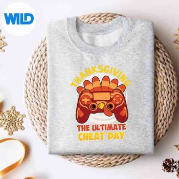 Thanksgiving The Ultimate Cheat Day Turkey Video Gamer SVG PNG Download 4 ThanksgivingTheUltimateCheatDayTurkeyVideoGamersweater