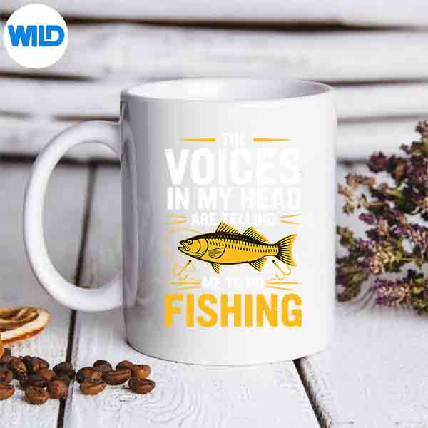 The Voices In My Head Are Telling Me To Go Fishing Silhouette SVG PNG Cut File 6 TheVoicesInMyHeadAreTellingMeToGoFishingmug