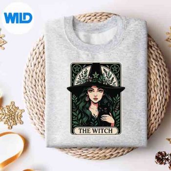 TheWitchTarotCardHalloweenWitchyHerbalHerbBlackCatsweater