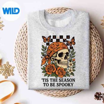 Tis The Season To Be Spooky Skull Halloween Cut File 4 TisTheSeasonToBeSpookySkullHalloweensweater