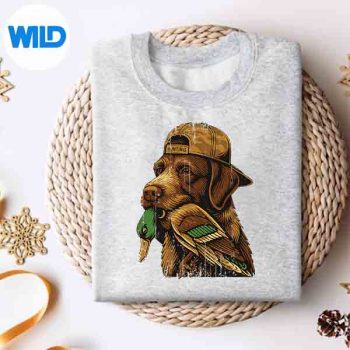 VintageDogHuntingDuckLabradorCamouflageHuntingsweater
