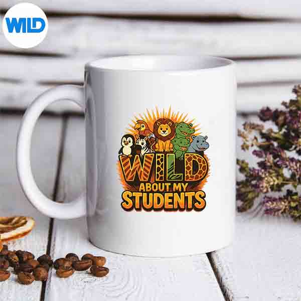Wild About My Students Animals Teacher Classroom Jungle Digital Design 6 WildAboutMyStudentsAnimalsTeacherClassroomJunglemug