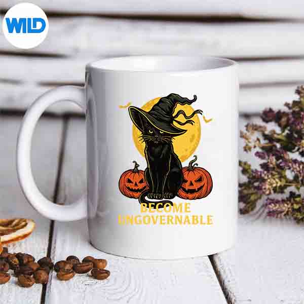 WitchCatChaosBecomeUngovernableHalloweenmug