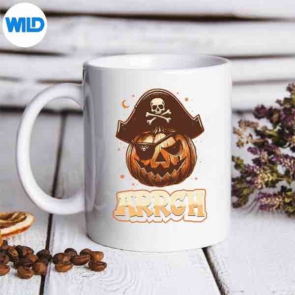 Arrgh Halloween Pirate Costume Vintage Silhouette SVG PNG Cut File 7 ArrghHalloweenPirateCostumeVintagemug