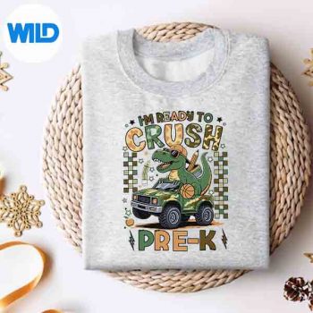 Back To School Im Ready To Crush Prek Trex SVG PNG Digital Design 4 BackToSchoolImReadyToCrushPrekTrexsweater