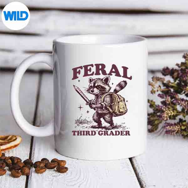 BackToSchoolRaccoonFeralThirdGrader3rdGrademug