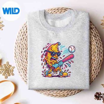 Banana Swinging Baseball Ice Cream Drip SVG Cut File 4 BananaSwingingBaseballIceCreamDripsweater