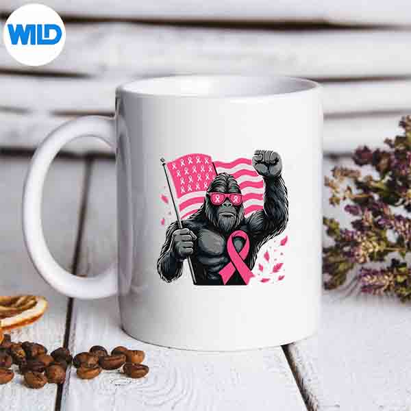 BigfootPinkRibbonBreastCancerAwarenessMonthmug