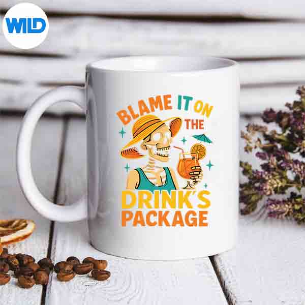BlameItOnTheDrinksPackageSkeletonVacationCruiseFunmug 1