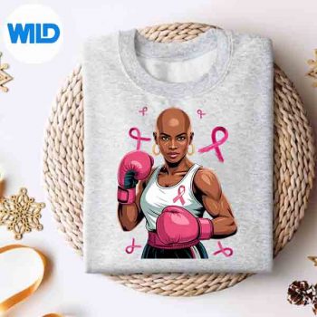 BreastCancerAwarenessAfricanAmericanAfroPinkRibbonsweater