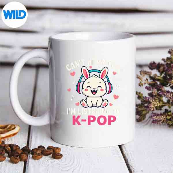 CantHearYouImListeningKpopCuteRabbitKpopKawaiimug