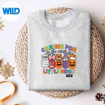 Caring For The Cutest Little Boos Nicu Halloween Silhouette SVG PNG Cut File 4 CaringForTheCutestLittleBoosNicuHalloweensweater