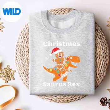 Christmas Saurus Rex Dinosaur Gingerbread Girls SVG Cut File 4 ChristmasSaurusRexDinosaurGingerbreadGirlssweater