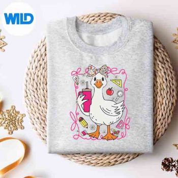 CoquetteSillyGooseTeacherPreppyBackToSchoolsweater