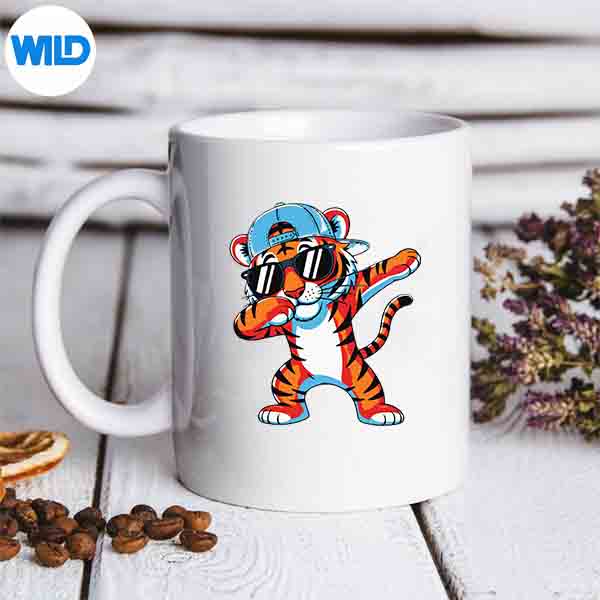 CuteDabbingTigerToddlerAnimalWildcatsmug