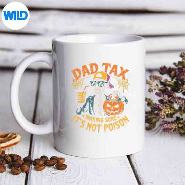 Dad Tax Halloween Pumpkin Candy Skull Dad Joke Digital Design 7