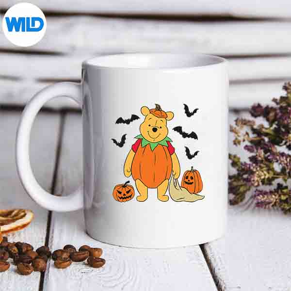 DisneyWinnieThePoohHalloweenBigPumpkinPoohmug