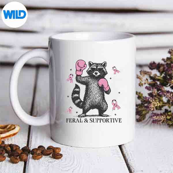 FeralAndSupportiveBreastCancerSupportSquadRaccoonmug