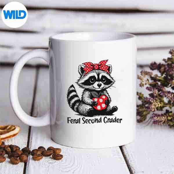 FeralSecondGraderRaccoonFirstDayOfSchoolGirlsmug