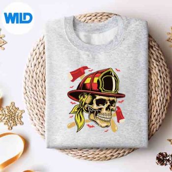 Fireman Skull Firefighter Skeleton Halloween Costume SVG PNG Cut File 4 FiremanSkullFirefighterSkeletonHalloweenCostumesweater