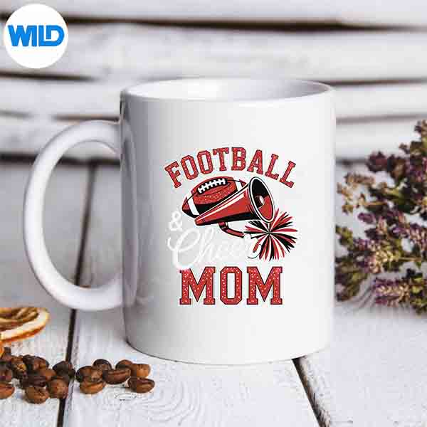 FootballCheerMomForVintageCheerleadermug