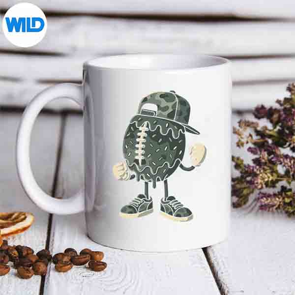 Football Drip Camo Football Ice Cream Youth Game Day Vector Design 7 FootballDripCamoFootballIceCreamYouthGameDaymug