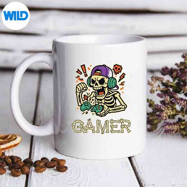 Gamer Skeleton Gamer Video Gaming Design for Cricut 7 GamerSkeletonGamerVideoGamingmug