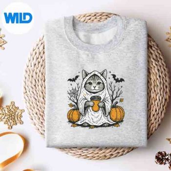 GhostCuteCatMemeVintagesweater