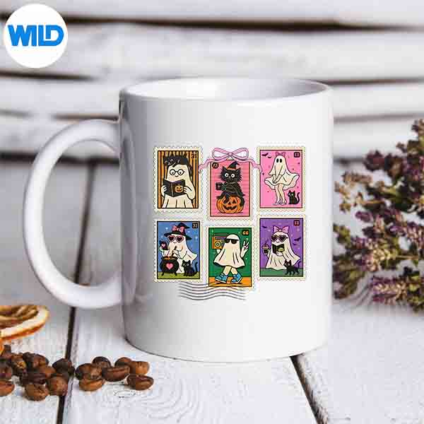 Ghost Reading Books Stamps Bookish Ghost Black Cat Halloween Design for Cricut 6 GhostReadingBooksStampsBookishGhostBlackCatHalloweenmug