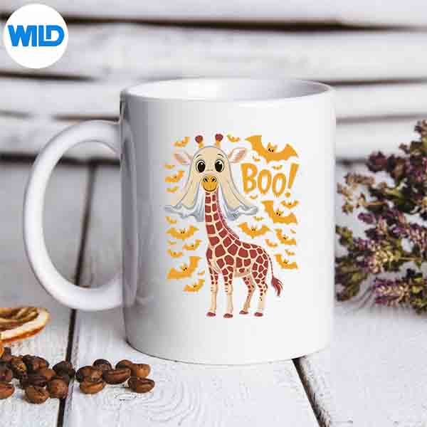Giraffe Boo Halloween Costume Vintage Digital Design 7 GiraffeBooHalloweenCostumeVintagemug