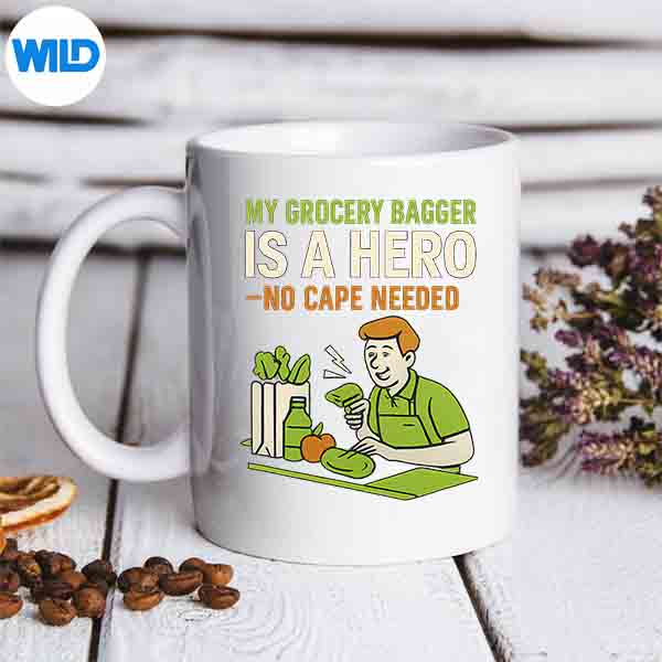 Grocery Bagger Hero No Cape Needed Digital Download 7 GroceryBaggerHeroNoCapeNeededmug