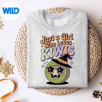 HalloweenJustAGirlWhoLovesKiwisGirlsKiwiFruitsweater