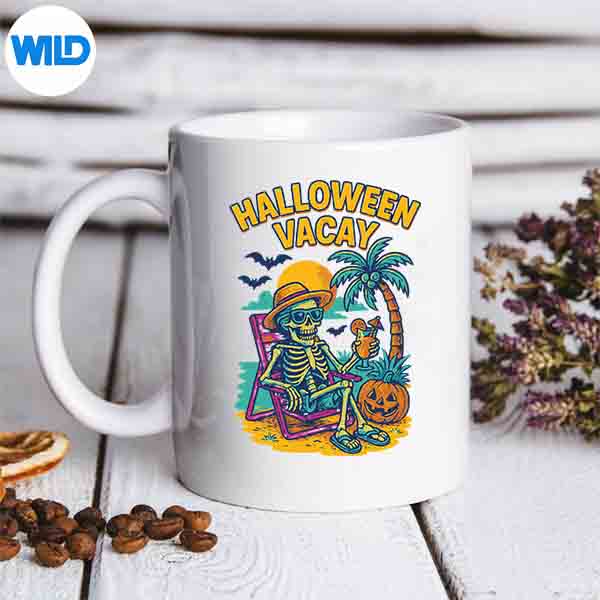 Halloween Vacay Skeleton Beach Sunset PNG SVG for Cricut 7 HalloweenVacaySkeletonBeachSunsetmug