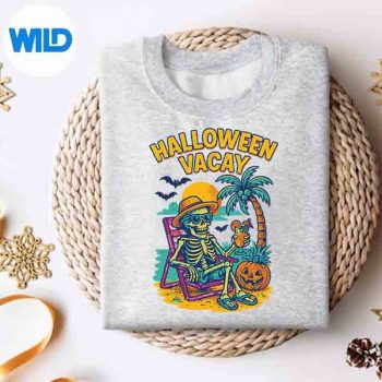 Halloween Vacay Skeleton Beach Sunset PNG SVG for Cricut 4 HalloweenVacaySkeletonBeachSunsetsweater