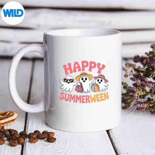 HappySummerweenCuteGhostsHalloweenSummermug