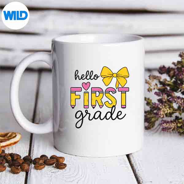 HelloFirstGradeForGirlsCuteBackToSchoolPencilmug
