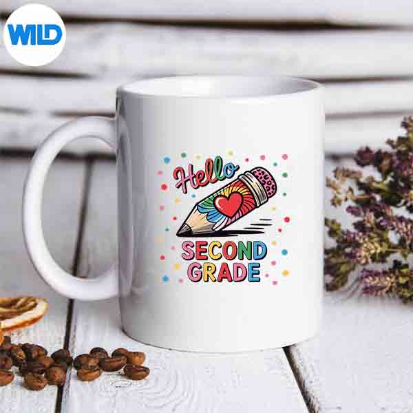 HelloSecondGradePencilTieDyeBackToSchool2ndGrademug