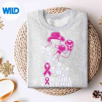 HowdyCowgirlWarriorBreasrCancerAwarenessRibbonsweater