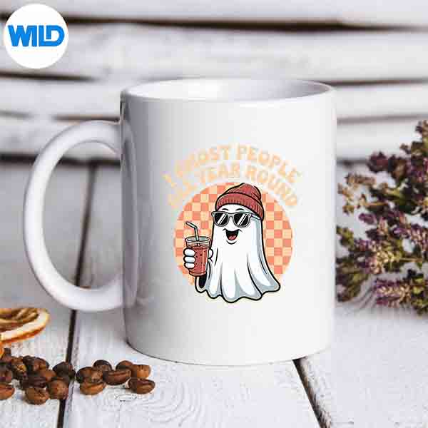 IGhostPeopleAllYearRoundRetroGhostWithCoffeemug