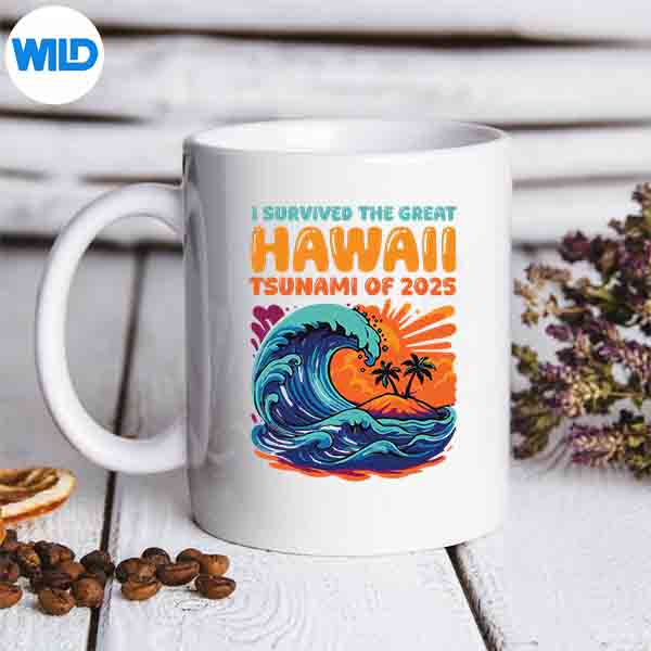 I Survived The Great Hawaii Tsunami Of 2025 Retro Wave Digital Design 6 ISurvivedTheGreatHawaiiTsunamiOf2025RetroWavemug